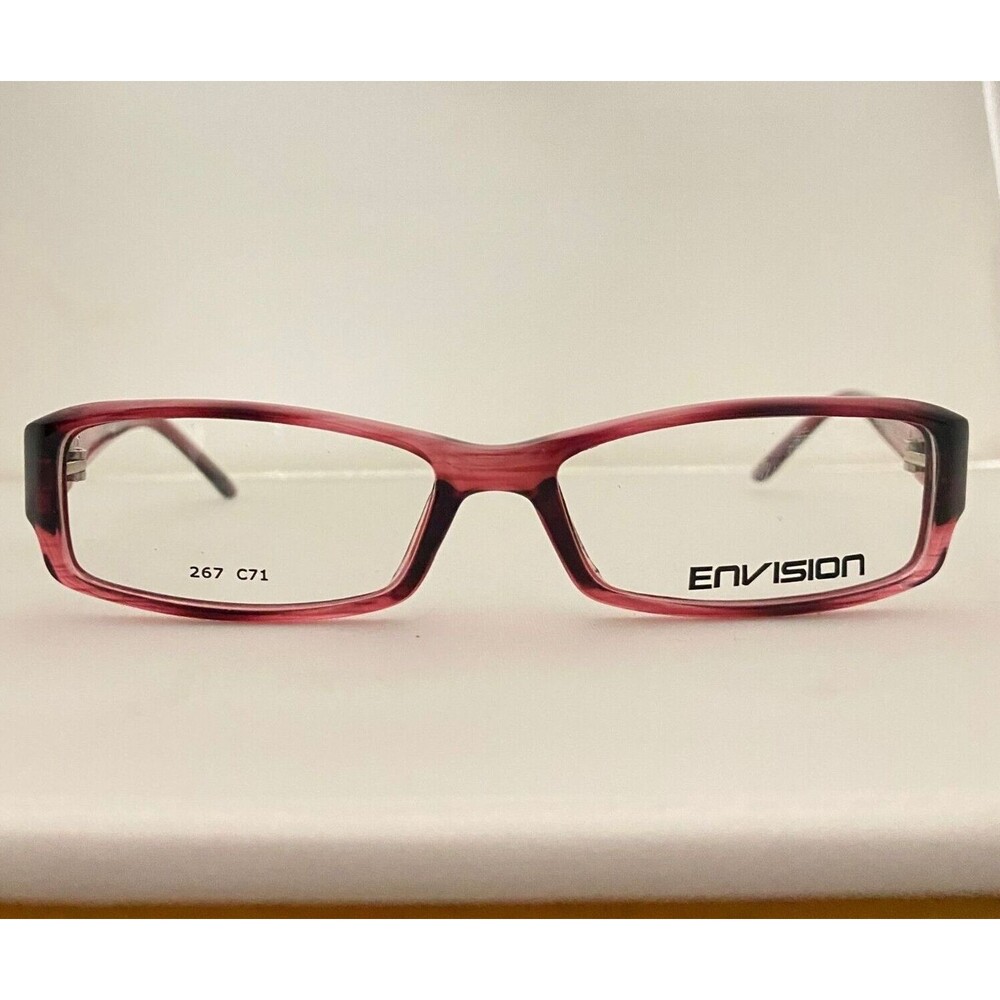 #5789 Envision Pink and Black Rectangular Eyeglass Frames 53-16-140